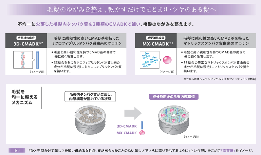毛髪を均一に整えるメカニズム